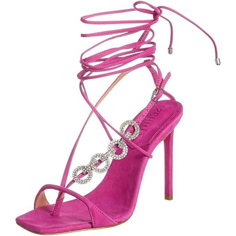 NWT SCHUTZ Stunning Hot Pink Fuscia Strappy Heels - Perfect for Spring & Summer!